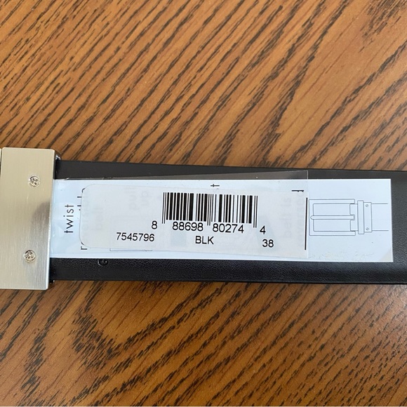 New Calvin Klain Men's Reversible Black Brown Genuine Leather Belt Size 38 - Picture 6 of 10